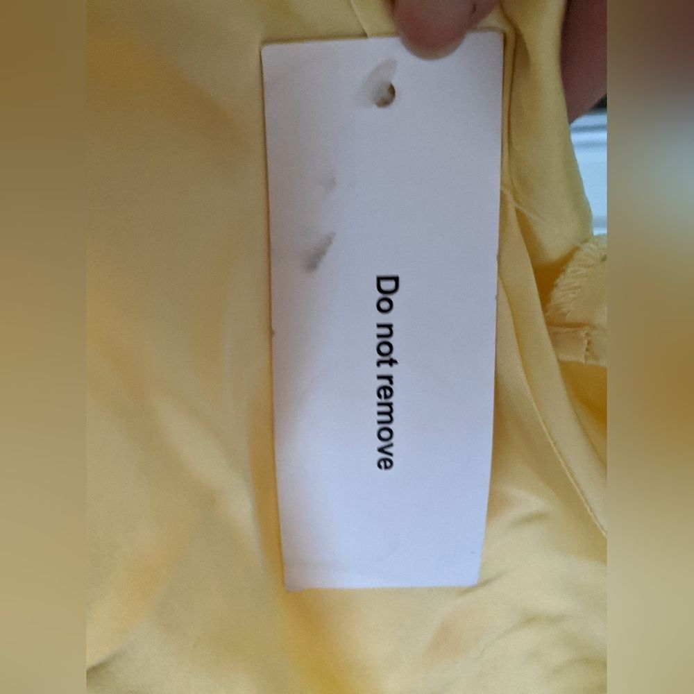 RUMORED Venice Maxi Dress W/ White Lace Trim Butter Yellow Eurosummer Sz XS - Picture 7 of 15